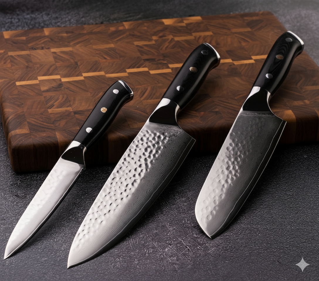 Couteaux Kanji Damascus